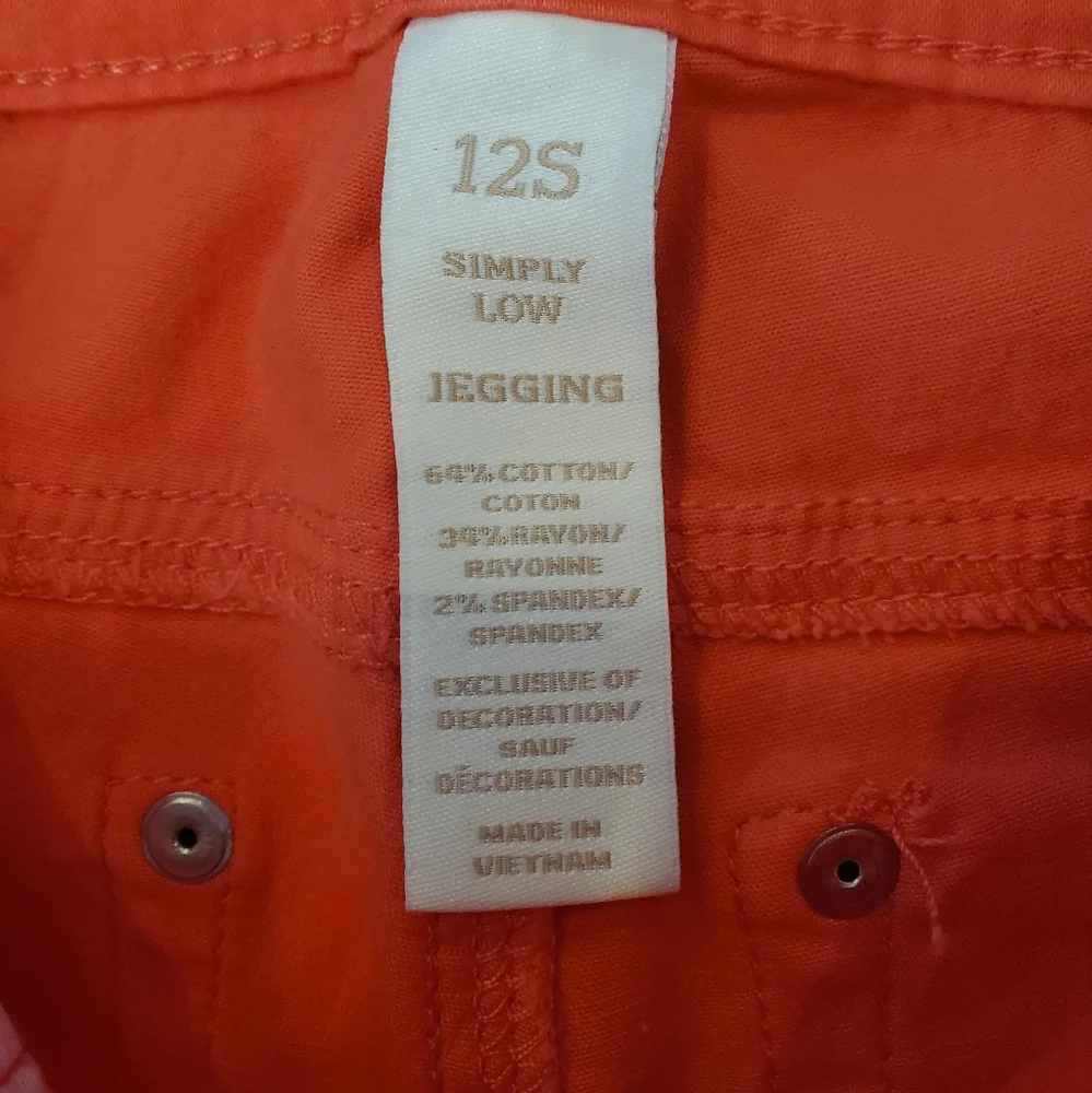 Justice Premium Jeans simply low leggings corral color girl size 12S